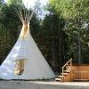 New Earth Estate Wood Stove Heated Cedar Hot Tub fits 6-9 people