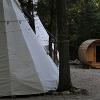 New Earth Estate Fire Heated Cedar Sauna