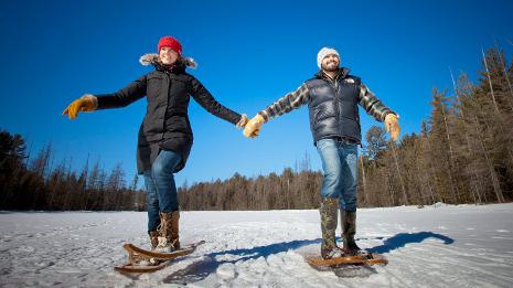 Snowshoeing at New Earth Estate