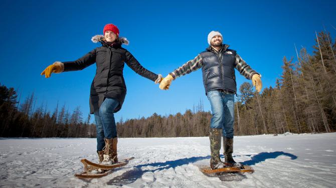 Snowshoeing at New Earth Estate